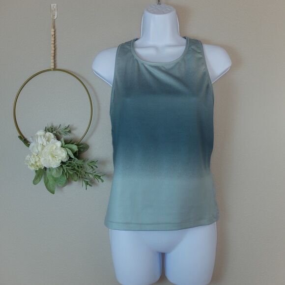 Danskin Green Ombre Racerback Tank Top Size Large - Picture 7 of 8